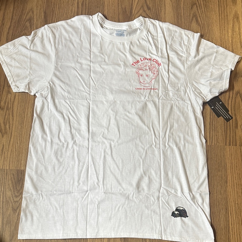 Black Igloo Clothing presents “The Love Club” White Graphic Tee (Glitter Print)